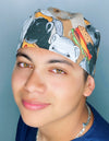 Ferrets & Junk Food Animals Unisex Animal Scrub Cap
