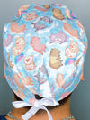 Flying Chunky Pigs on White Unisex Animal Scrub Cap