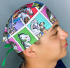 Colorful Carousel Horses Unisex Animal Scrub Cap