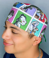 Colorful Carousel Horses Unisex Animal Scrub Cap