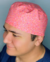 Small Polka Dots on Pink Unisex Fancy Scrub Cap