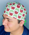 Hedgehog in Planters Unisex Animal Scrub Cap