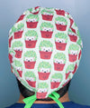 Hedgehog in Planters Unisex Animal Scrub Cap