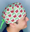 Hedgehog in Planters Unisex Animal Scrub Cap