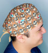 Otters Wearing 3D Glasses Unisex Animal Scrub Cap