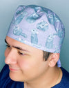 Chinchillas on Purple Unisex Animal Scrub Cap