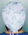 Chinchillas on Purple Unisex Animal Scrub Cap