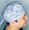 Chinchillas on Purple Unisex Animal Scrub Cap