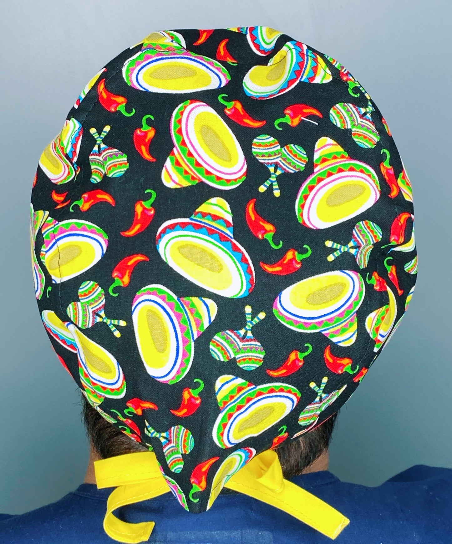 Sombreros and Hot Peppers Cinco de Mayo Unisex Holiday Scrub Cap