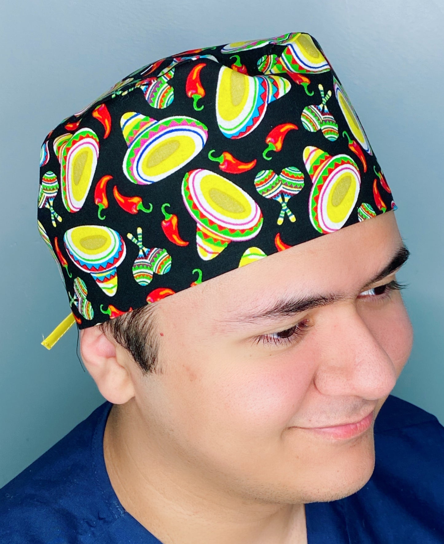 Sombreros and Hot Peppers Cinco de Mayo Unisex Holiday Scrub Cap
