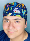 Wild Animals Abstract Art Unisex Animal Scrub Cap