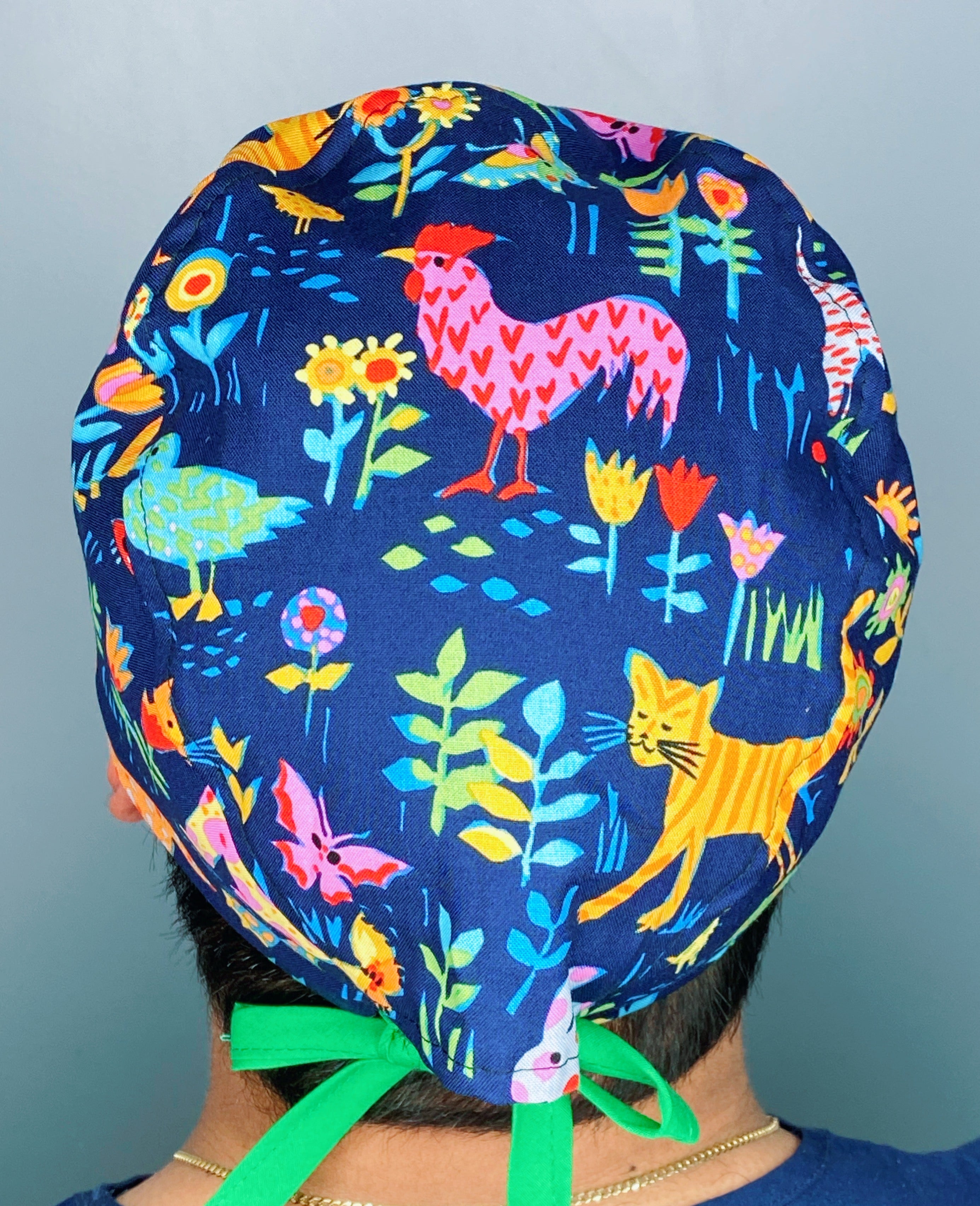 Wild Animals Abstract Art Unisex Animal Scrub Cap