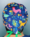 Wild Animals Abstract Art Unisex Animal Scrub Cap