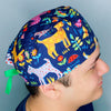 Wild Animals Abstract Art Unisex Animal Scrub Cap