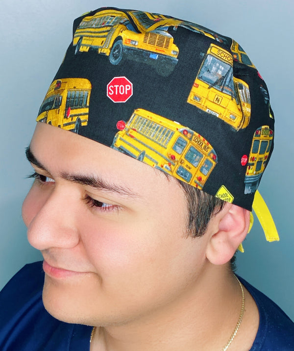 School Bus Unisex Sport Scrub Cap