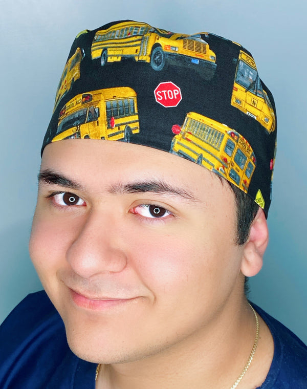 School Bus Unisex Sport Scrub Cap