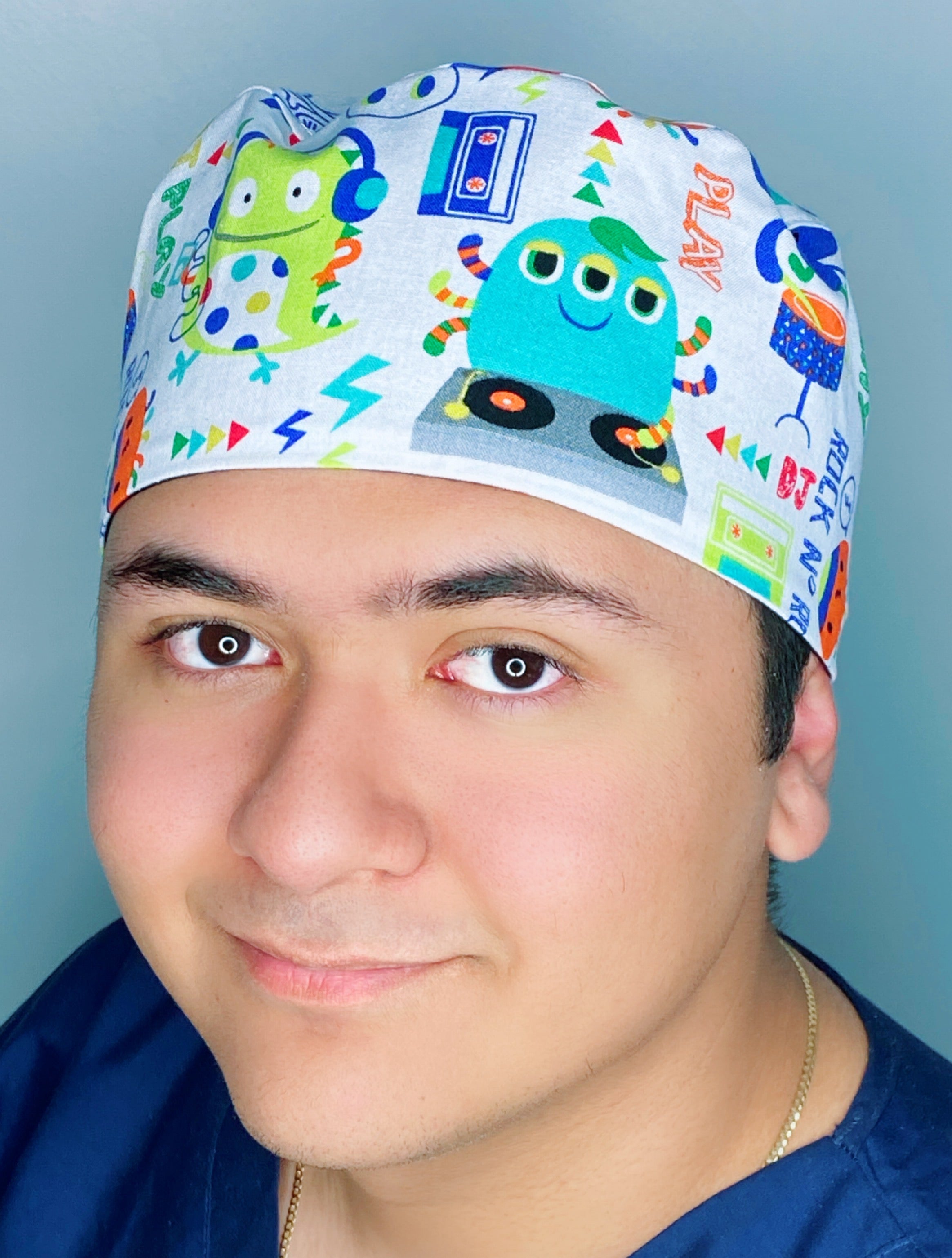 DJ Monsters Unisex Geek Scrub Cap