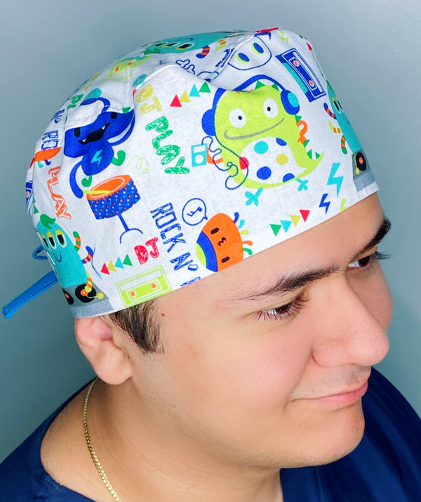 DJ Monsters Unisex Geek Scrub Cap