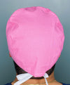 Tiny White Polka Dots on Pink Unisex Fancy Scrub Cap