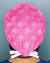 Small White Polka Dots on Pink Circle Design Unisex Fancy Scrub Cap