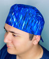 Marble Royal Blue Tie Dye Design Unisex Cute Scrub Cap