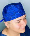Blue Star Galaxy Design Unisex Cute Scrub Cap