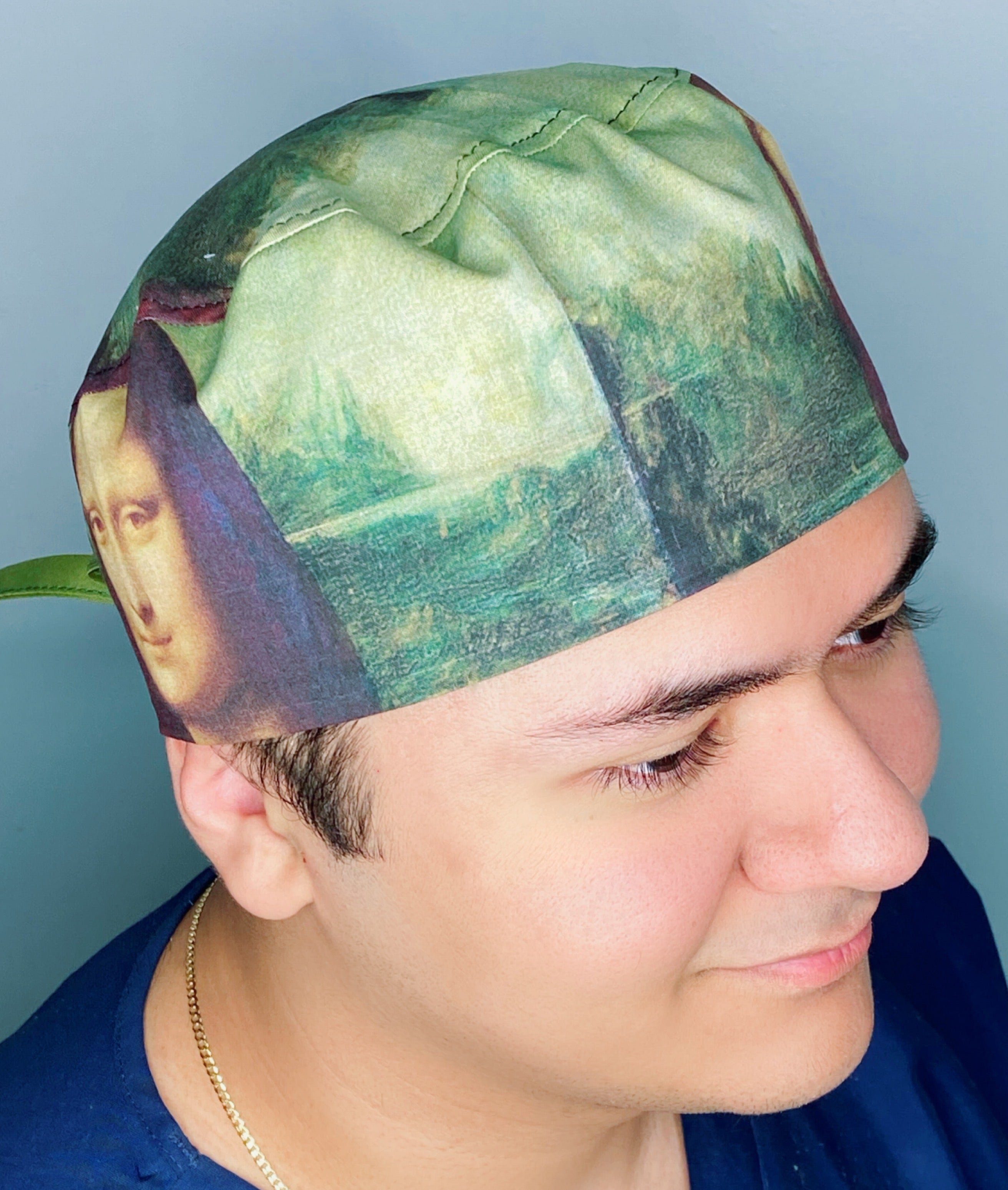 The Mona Lisa Leonardo da Vinci Famous Painting Unisex Geek Scrub Cap