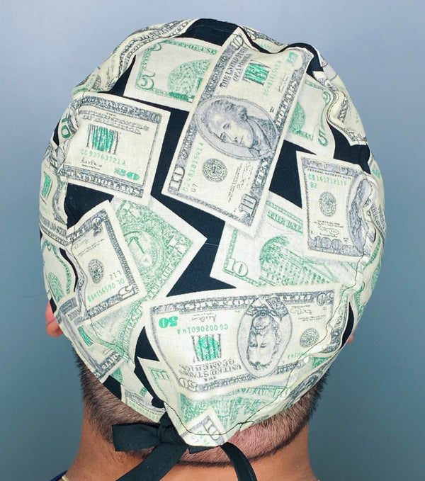 Money Bills Design Unisex Cute Scrub Cap
