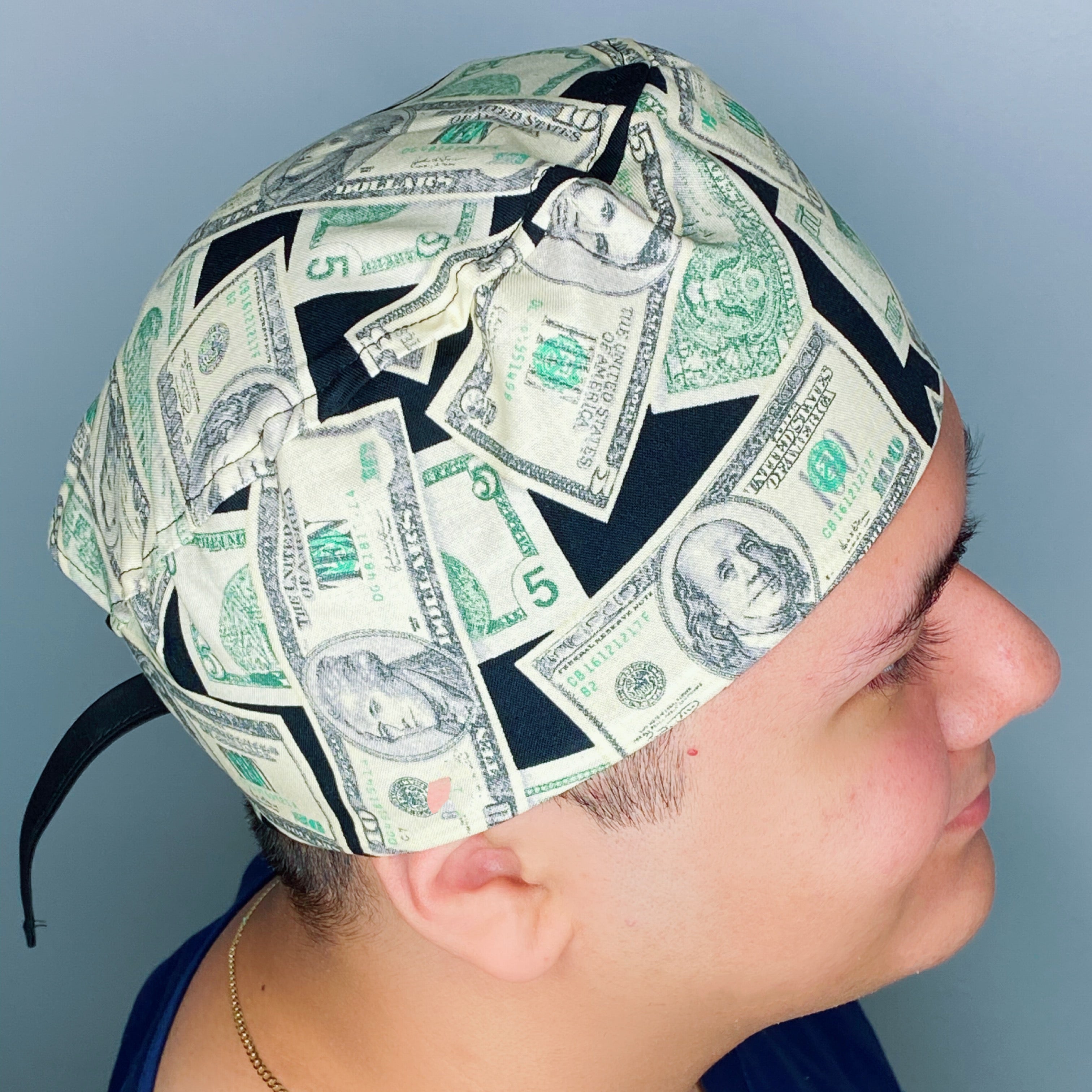 Money Bills Design Unisex Cute Scrub Cap