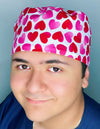 Ombre Hearts on White Valentine's Day Unisex Holiday Scrub Cap