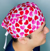 Ombre Hearts on White Valentine's Day Unisex Holiday Scrub Cap