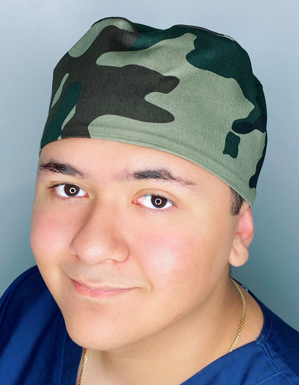 Camouflage Pattern Unisex Medical Theme Scrub Cap