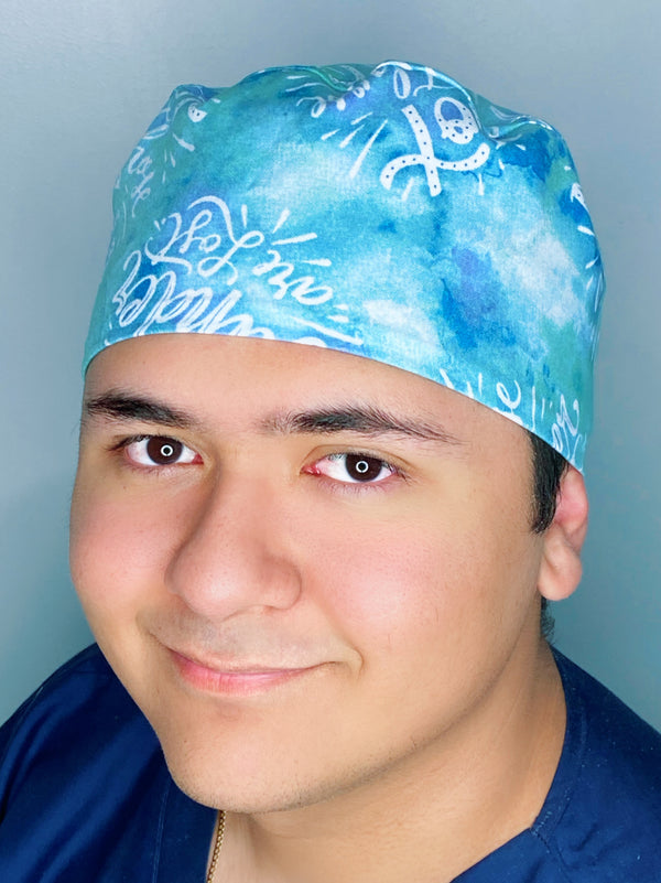 Not All Those Who Wonder Are Lost Tie Dye Design Unisex Cute Scrub Cap