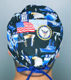 U.S. Navy USA Unisex Armed Forces Theme Scrub Cap