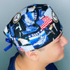 U.S. Navy USA Unisex Armed Forces Theme Scrub Cap