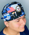 U.S. Navy USA Unisex Armed Forces Theme Scrub Cap