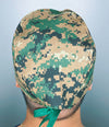 Green Camouflage Unisex Medical Theme Scrub Cap