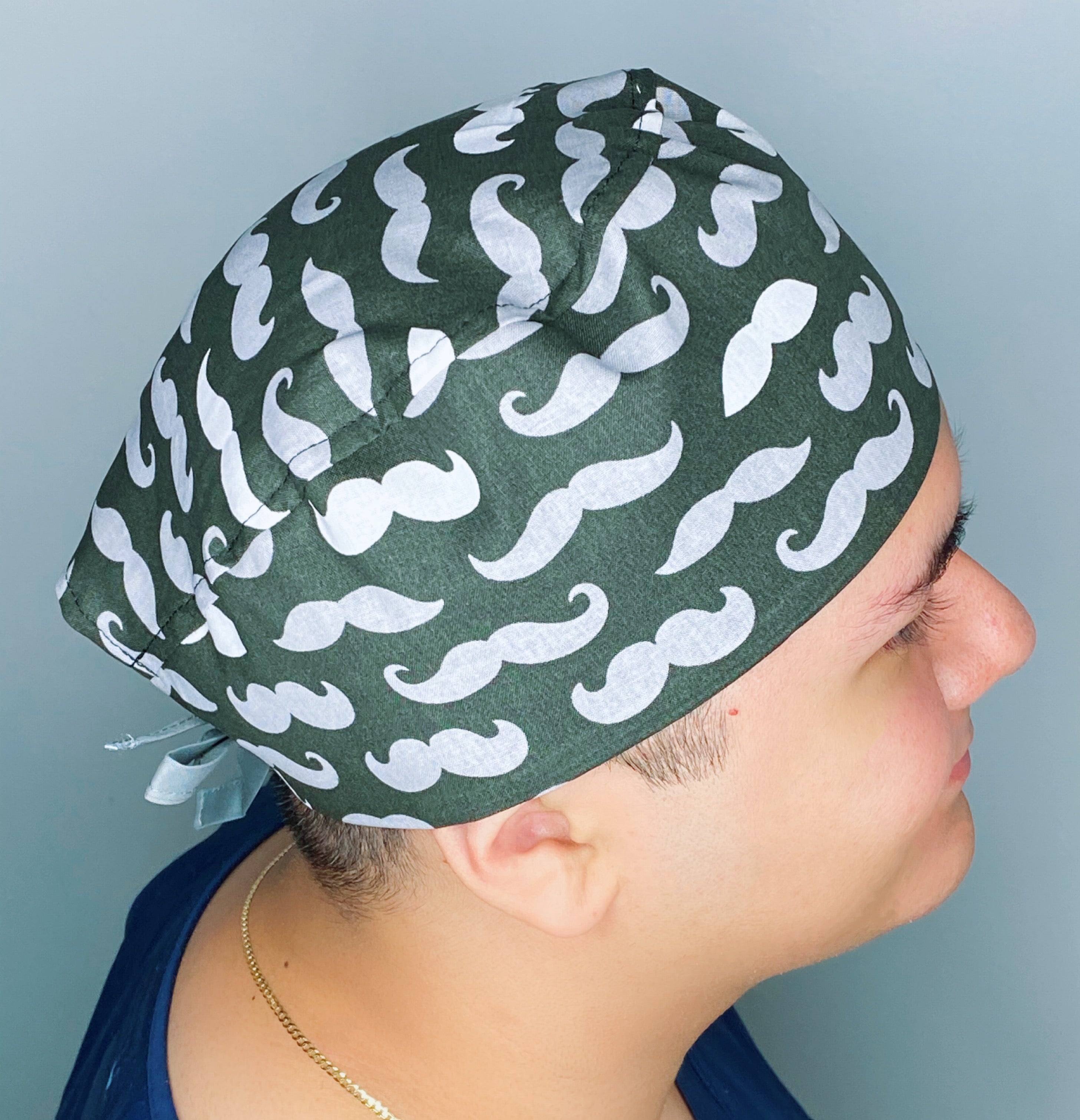 Mustaches on Black Design Unisex Cute Scrub Cap