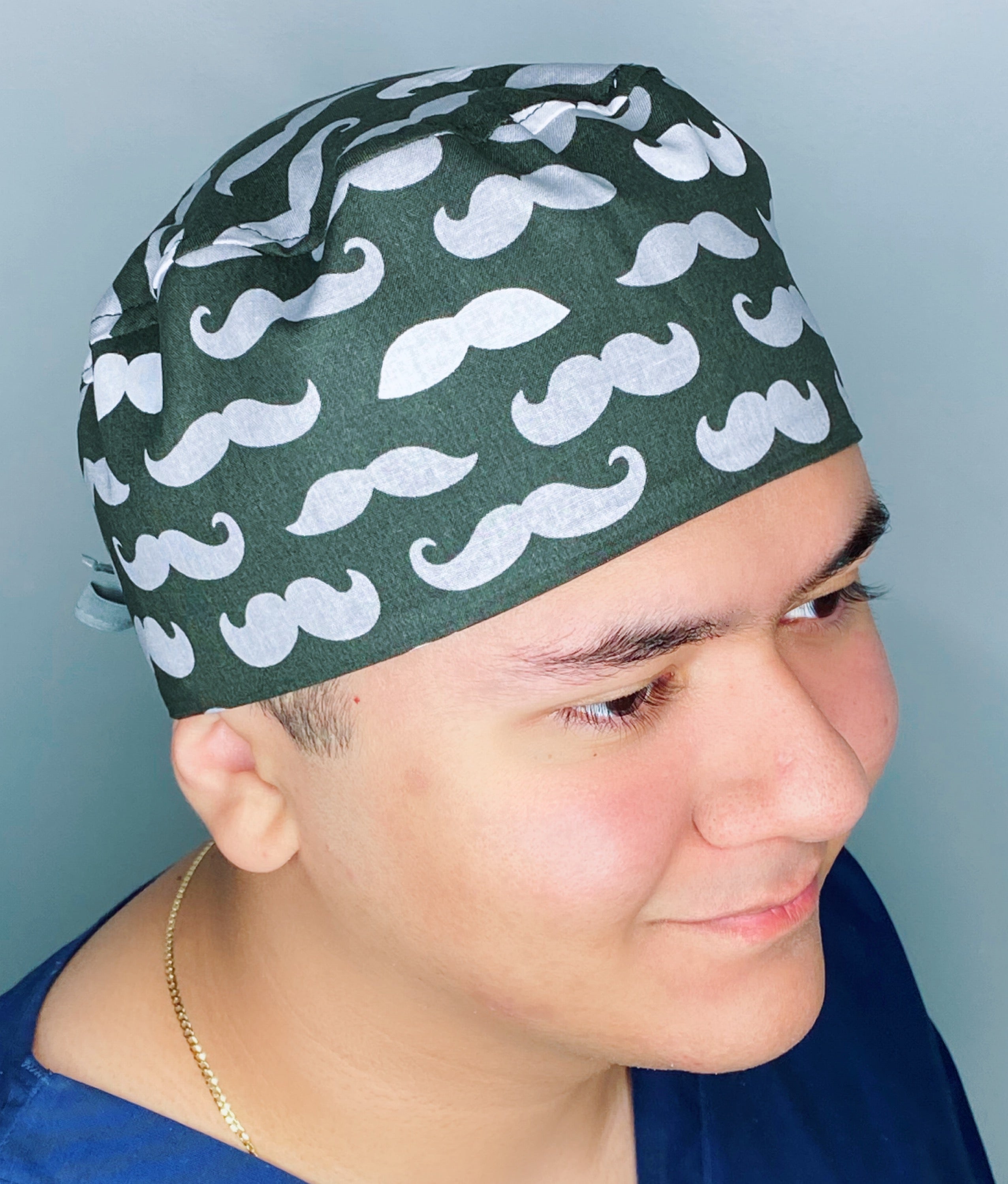 Mustaches on Black Design Unisex Cute Scrub Cap