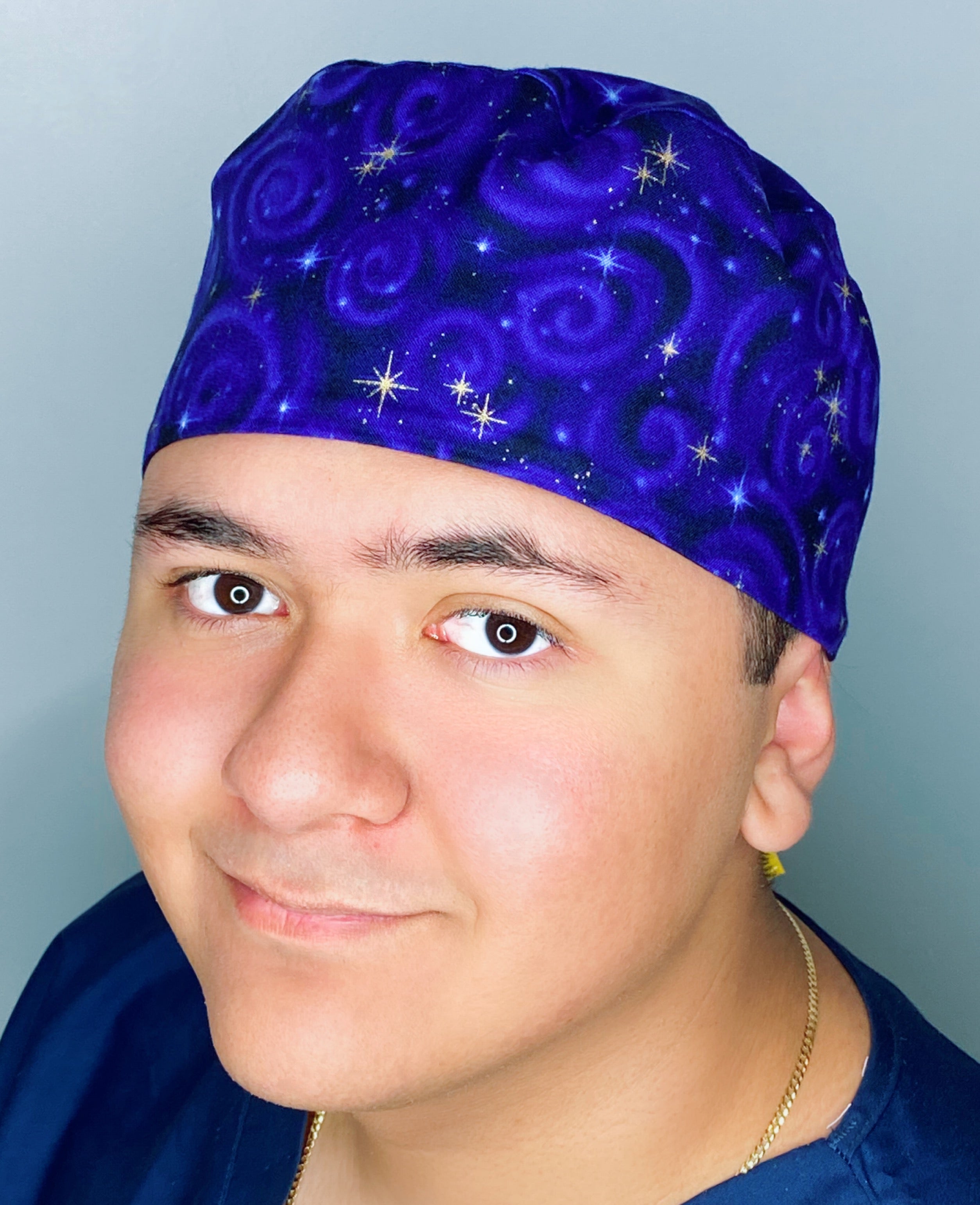 Purple Star Galaxy Design Unisex Cute Scrub Cap