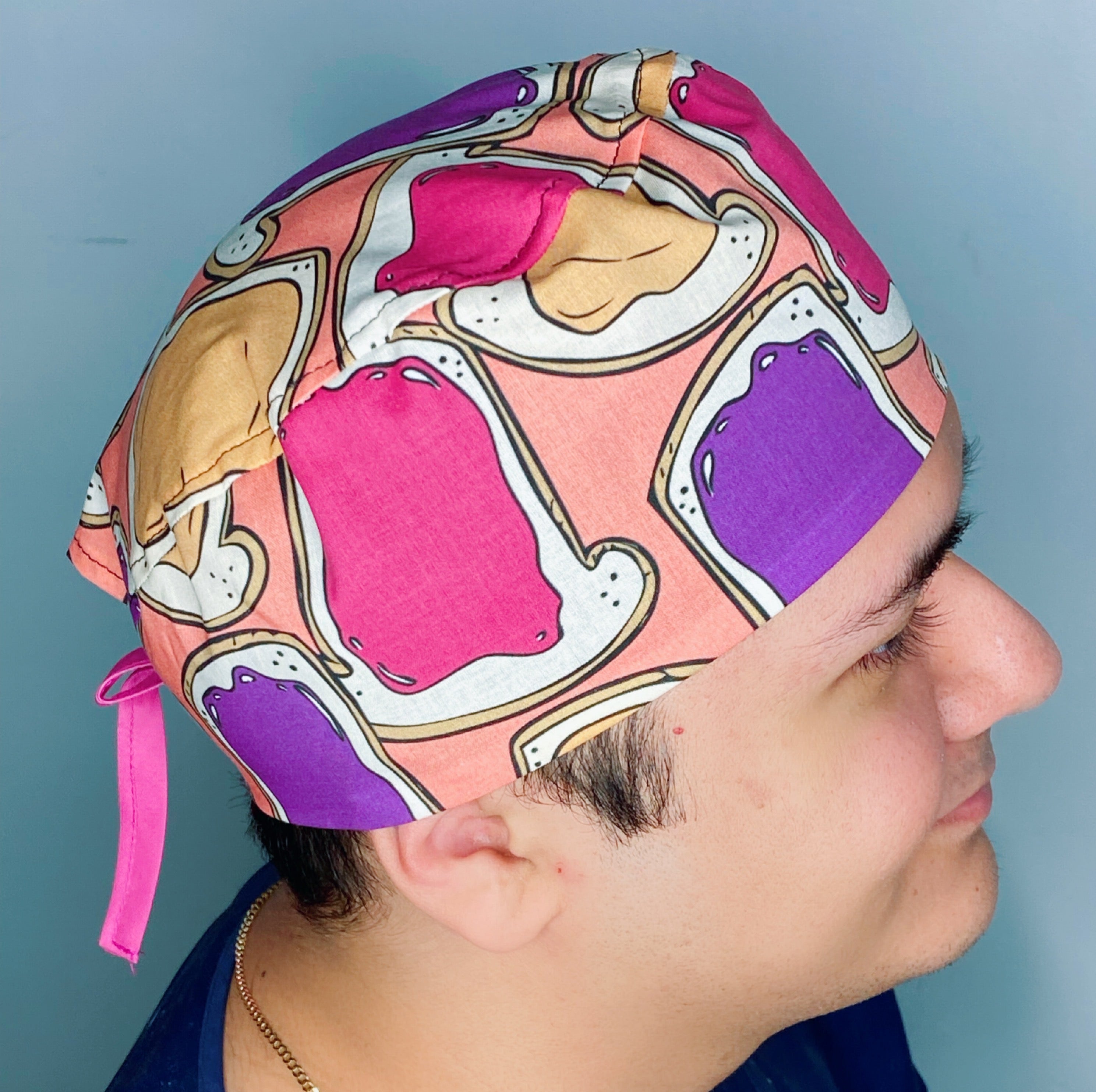 Peanut Butter & Jelly Sandwiches Unisex Food Scrub Cap