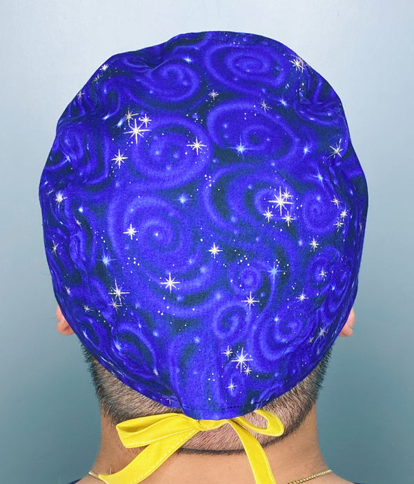 Purple Star Galaxy Design Unisex Cute Scrub Cap