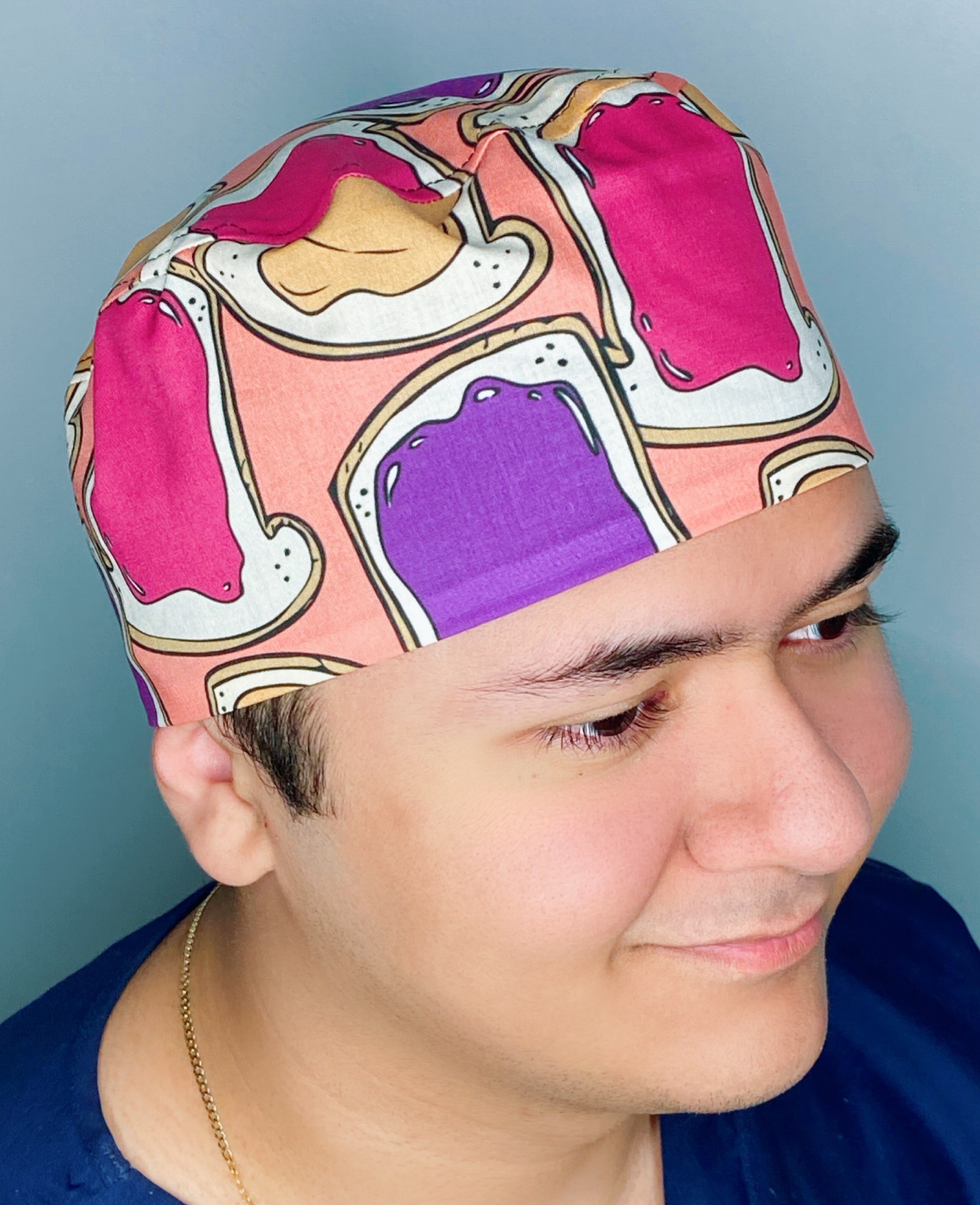 Peanut Butter & Jelly Sandwiches Unisex Food Scrub Cap