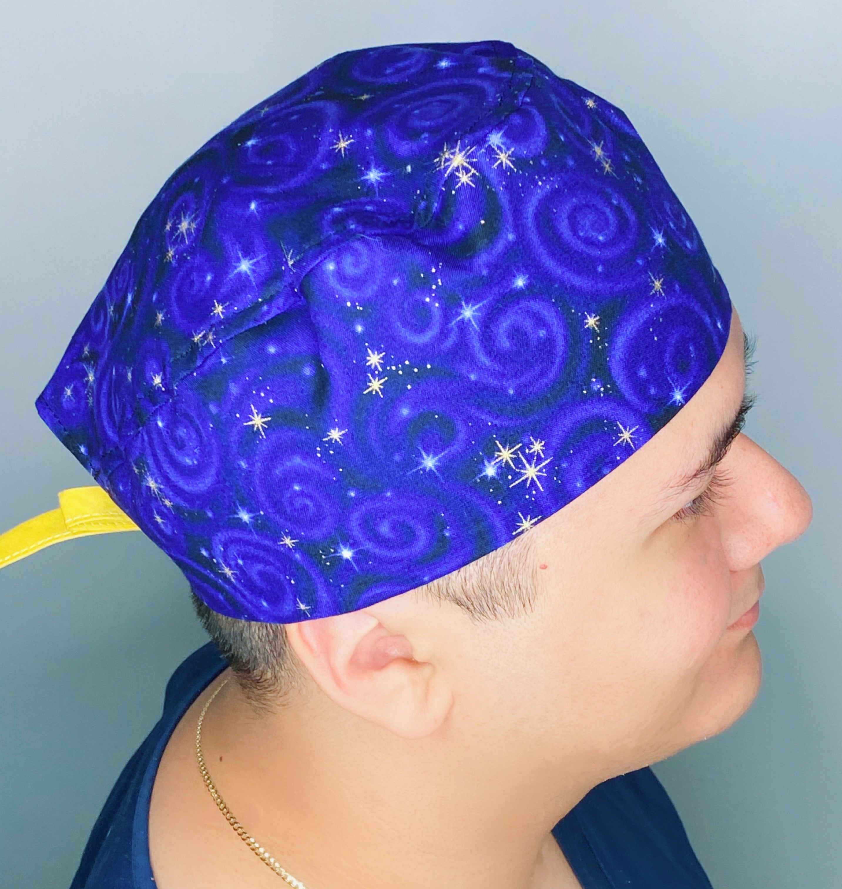 Purple Star Galaxy Design Unisex Cute Scrub Cap