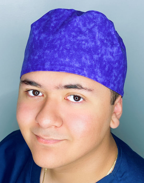 Purple Distressed Tie Dye Design Unisex Cute Scrub Cap