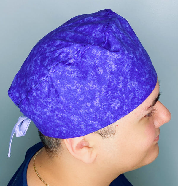Purple Distressed Tie Dye Design Unisex Cute Scrub Cap