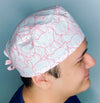Pink Doodled Animals Unisex Animal Scrub Cap