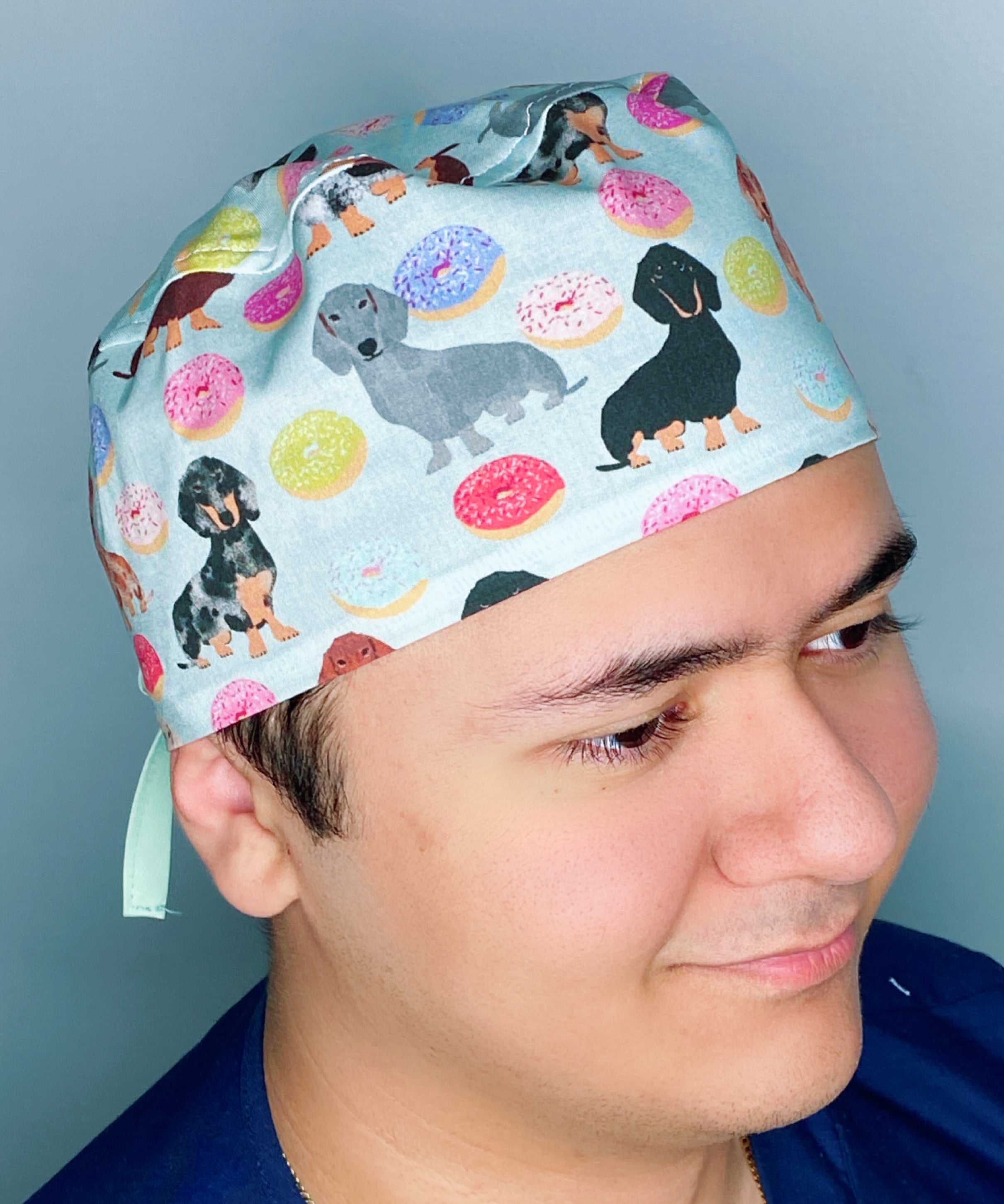 Dachshunds & Donuts Unisex Animal Scrub Cap