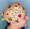 Snoopy & Woodstock Thanksgiving themed Unisex Holiday Scrub Cap