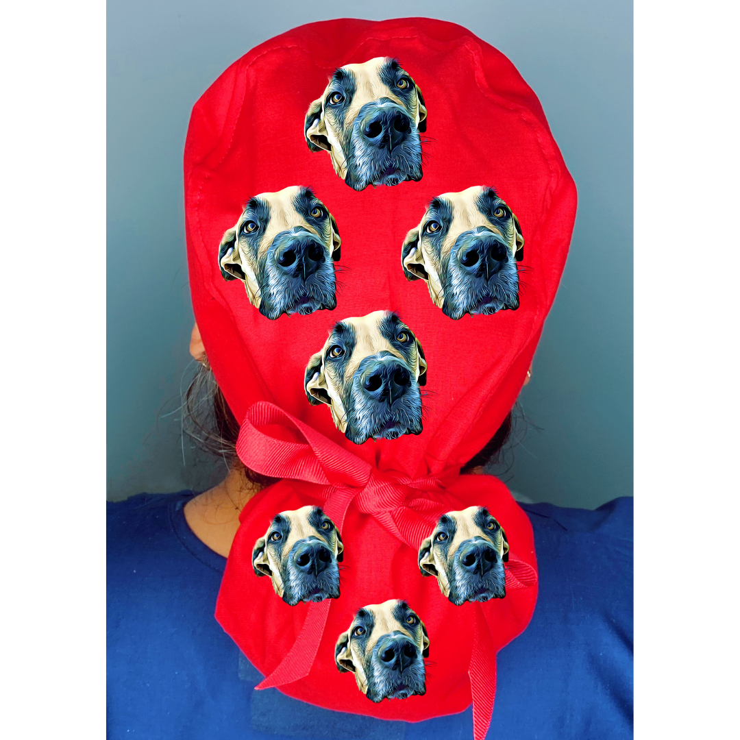 Your Picture Animated Printed ALL OVER on Custom Solid Color Ponytail